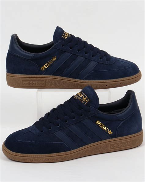 navy blue suede adidas